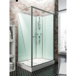 Cabine de douche intégrale, Ibiza Schulte, 80 x 120 cm, ouverture droite