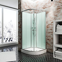 Cabine de douche intégrale arrondie, Ibiza Schulte, 90 x 90 cm