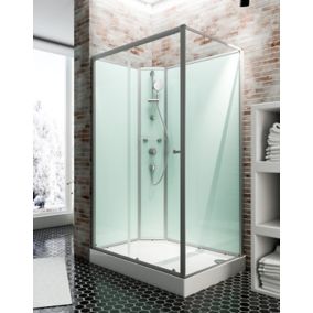 Cabine de douche intégrale, Ibiza Schulte, 120 x 90 cm, ouverture gauche