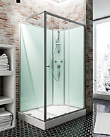 Cabine de douche intégrale, Ibiza Schulte, 90 x 140 cm, ouverture droite