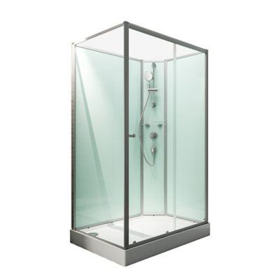 Cabine de douche intégrale, Ibiza Schulte, 90 x 140 cm, ouverture droite
