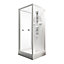 Cabine de douche intégrale, Juist vert d'eau Schulte, 80 x 80 cm, ouverture vers l'intérieure