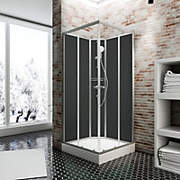 Cabine de douche Intégrale, Rimini noire Schulte, 90 x 90 cm