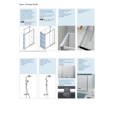 Cabine de douche Kinedo Kinemagic Sérénité 140x90 niche mixte solo verre transparent avec mitigeur