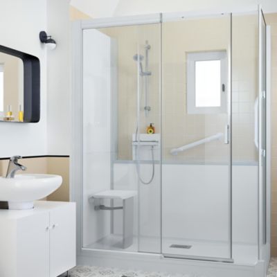 Cabine de douche Kinedo Kinemagic Sérénité 170x70 niche mixte coulissante transparent thermostatique