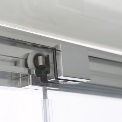 Cabine de douche l.90 x L.110 x H.220 cm – hydromassante, fond gris profilés chromés, GoodHome Beloya