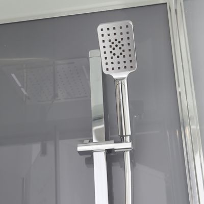 Cabine de douche l.90 x L.90 x H.220 cm – hydromassante, finition miroir, montage facile, GoodHome Beloya