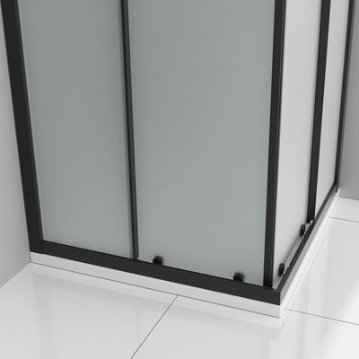 Cabine de douche LANABLACK H.180 cm portes coulissantes verre 6 mm opaque 70 x 70 cm - Saniverre