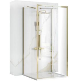 Cabine de douche murale REA Rapid slide gold 100x80