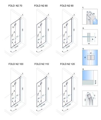 Cabine de douche pliante REA Fold N2 Modulée 70x120