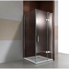 Cabine de douche portes battantes Ouverture porte à droite - 100x90x195cm - DX403