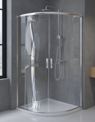 Cabine de douche quart de cercle HELA 80x80 190 cm Nano-Verre Transparent Trempé