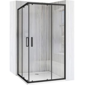 Cabine de douche REA City black 80x100