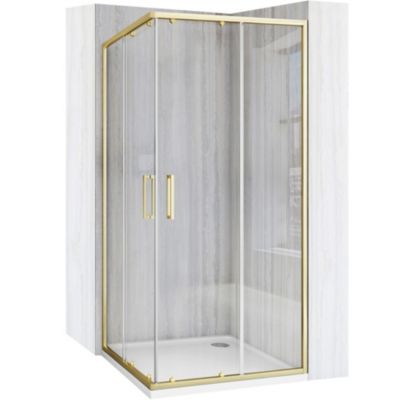 Cabine de douche REA City Brushed Gold 90x90