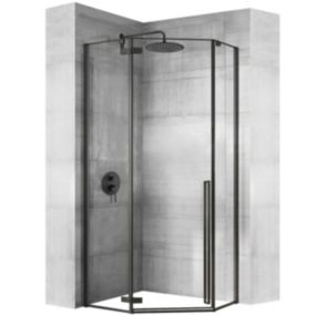 Cabine de douche REA Diamond black 100x100