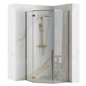 Cabine de douche REA Diamond gold 100x100