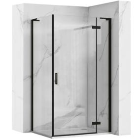 Cabine de douche REA Hugo Black 100x80