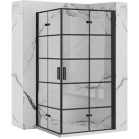 Cabine de douche REA Molier black double 100x100