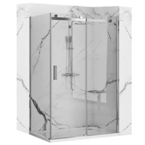 Cabine de douche REA Nixon chrome 80x130