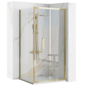 Cabine de douche REA Rapid Fold Gold 80x100