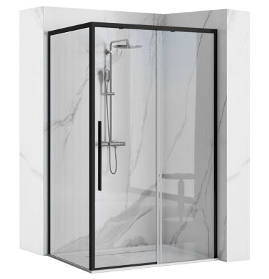 Cabine de douche REA Solar Black 90x120