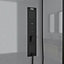 Cabine de douche rectangluaire gris et noir 80x110 cm Trendy Grey Galedo