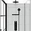 Cabine de douche rectangulaire blanc et noir 80x110 cm Graphic Galedo