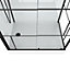 Cabine de douche rectangulaire blanc et noir 80x110 cm Graphic Galedo