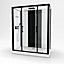 Cabine de douche rectangulaire blanc et noir Galedo Loft 170 x 90 cm