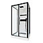 Cabine de douche rectangulaire blanc et noir Galedo Phantom 3 115 x 90 cm