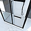 Cabine de douche rectangulaire blanc et noir Galedo Phantom 3 115 x 90 cm