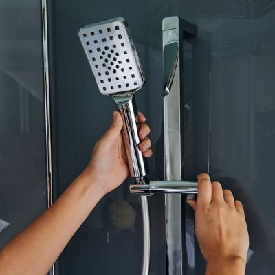 Cabine de douche rectangulaire chromé GoodHome Beloya 80 x 120 cm