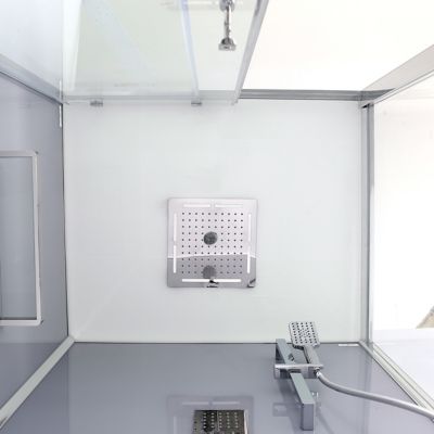 Cabine de douche rectangulaire chromé GoodHome Beloya 80 x 120 cm