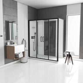Cabine de douche rectangulaire Galedo Loft L.170 x l.90 x H.207,5 cm pour receveur plat