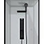 Cabine de douche rectangulaire hydromassante gris et noir 80x110 cm Trendy Grey Galedo