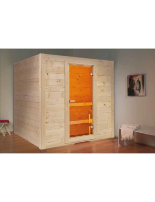 Cabine de Sauna BASIC MASSIV LARGE de SENTIOTEC 195x187 cm