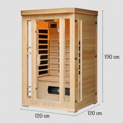 Cabine de sauna luxe infrarouge 2 places NARVIK