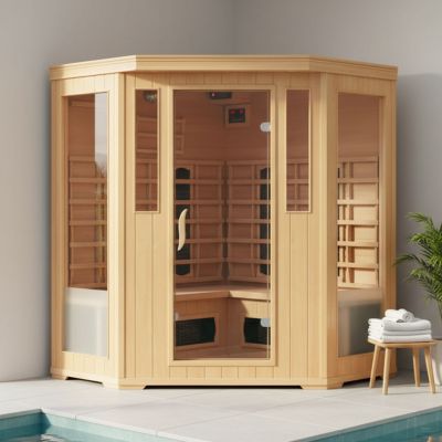 Cabine de sauna luxe infrarouge 3-4 places NARVIK