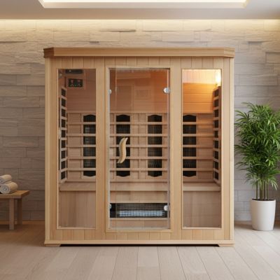 Cabine de sauna luxe infrarouge 4-5 places NARVIK