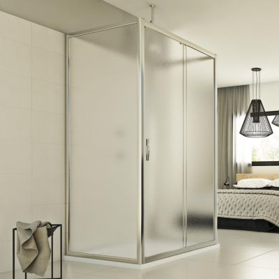 Cabine douche 3 côtés 70x130x70 CM H198 Opaque mod. Young Trio 1 Porte