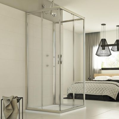 Cabine douche 3 côtés 70x70x70 CM H198 Transparent mod. Evolution Trio