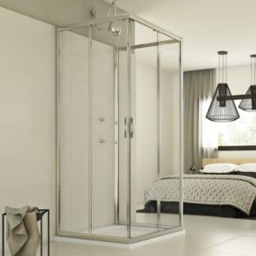 Cabine douche 3 côtés 70x70x70 CM H198 Transparent mod. Evolution Trio