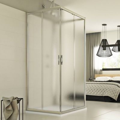 Cabine douche 3 côtés 75x75x75 CM H198 Opaque mod. Evolution Trio