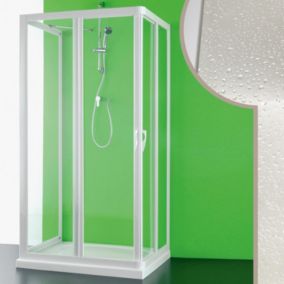 Cabine douche 3 côtés 80x120x80 CM en acrylique mod. Venere avec ouverture centrale