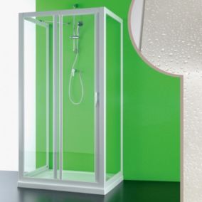 Cabine douche 3 côtés 90x120x90 CM en acrylique mod. Mercurio avec ouverture laterale