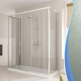 Cabine douche 3 côtés 90x120x90 CM H198 Opaque mod. Young Trio 2 Portes