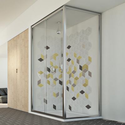 Cabine douche 70x100 CM H198 mod. Young Duo 1 Porte Transparent