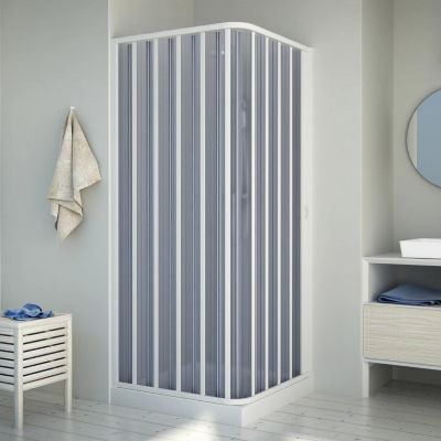Cabine douche 70x70CM H185 en Plastique pvc modèle Energy avec l'ouverture latérale