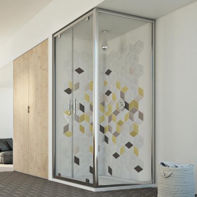 Cabine douche 75x80 Ouv. 80 CM 198 Transparent mod. Cristal Duo 2 Portes