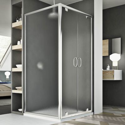 Cabine Douche 80x120 AP. 120 CM H185 granité modèle Sintesi Duo 2 Portillons